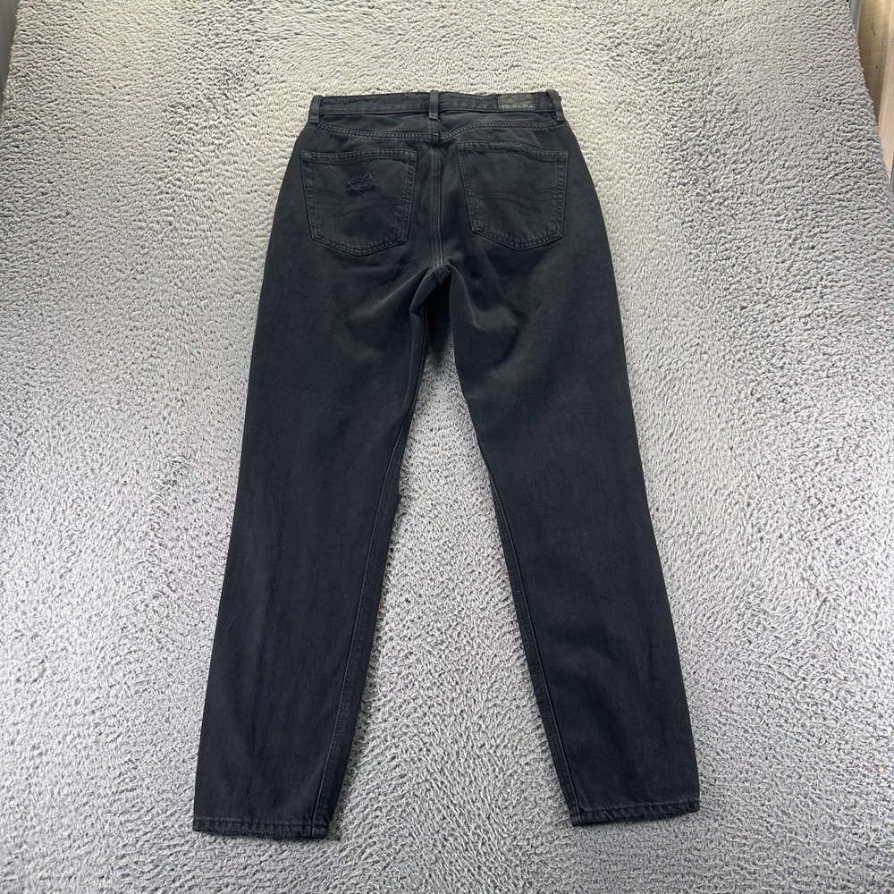 VTG American Eagle Outfitters Jean Women 28x28 Black Denim Boyfriend Distressed - Picture 6 of 11